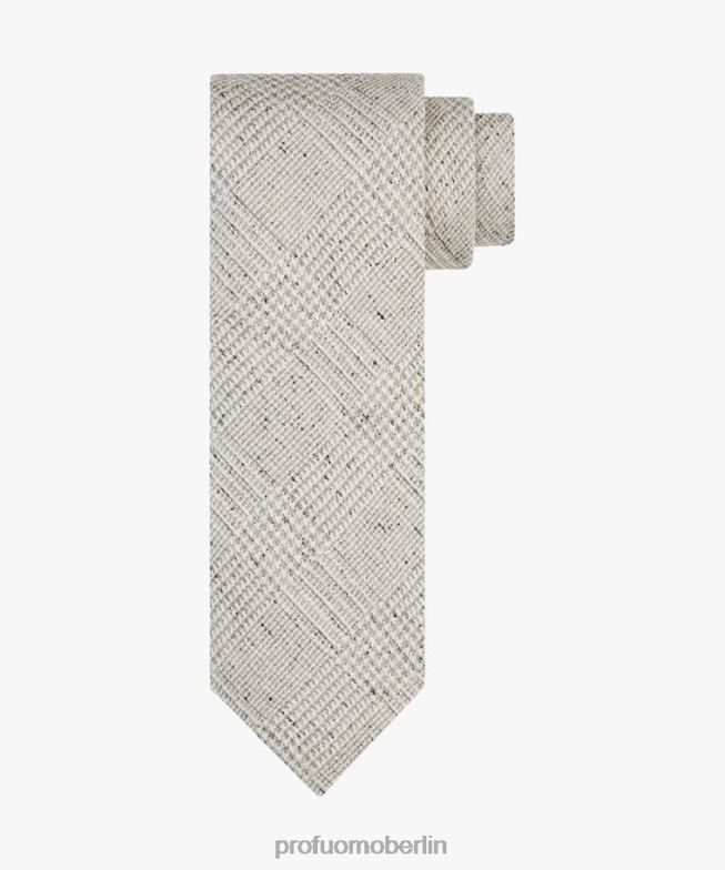 Zubehör de Profuomo Männer Seidenkrawatte grau BR442765