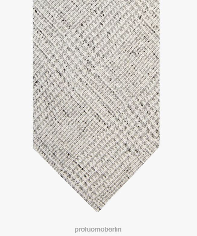 Zubehör de Profuomo Männer Seidenkrawatte grau BR442765