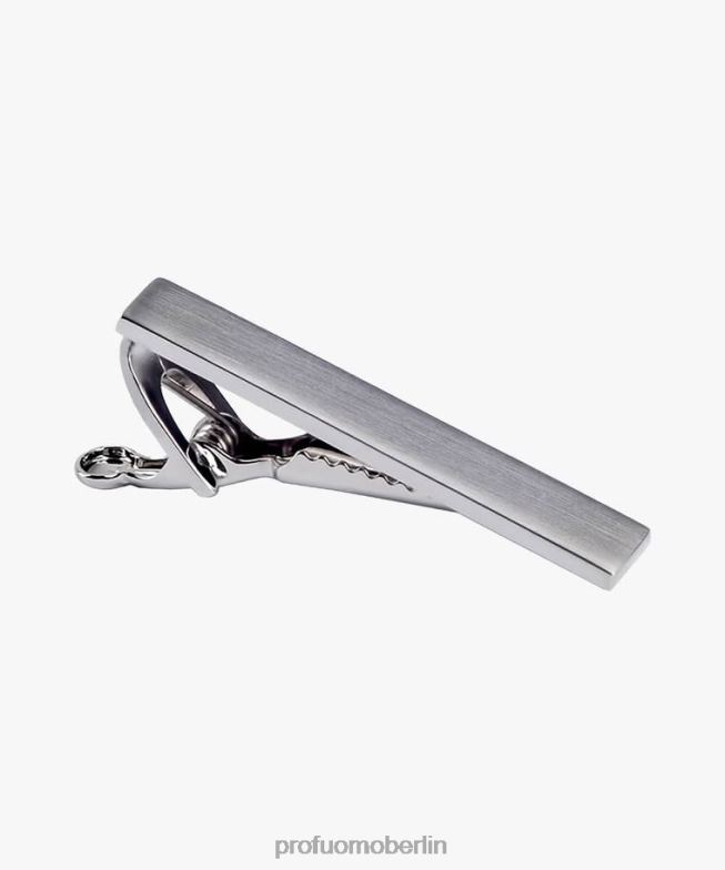 Zubehör de Profuomo Männer klassische Krawattenklammer Silber BR442702