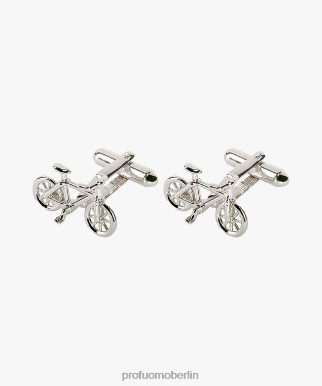 Zubehör de Profuomo Männer Fahrrad-Manschettenknöpfe Silber BR442709