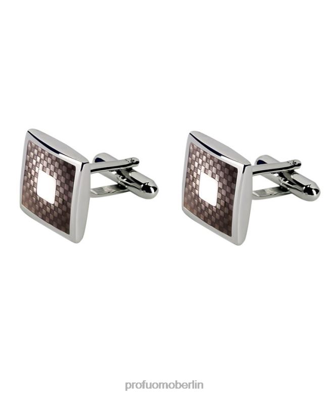 Zubehör de Profuomo Männer Quadratische Manschettenknöpfe aus Epoxidharz Schwarz BR442693