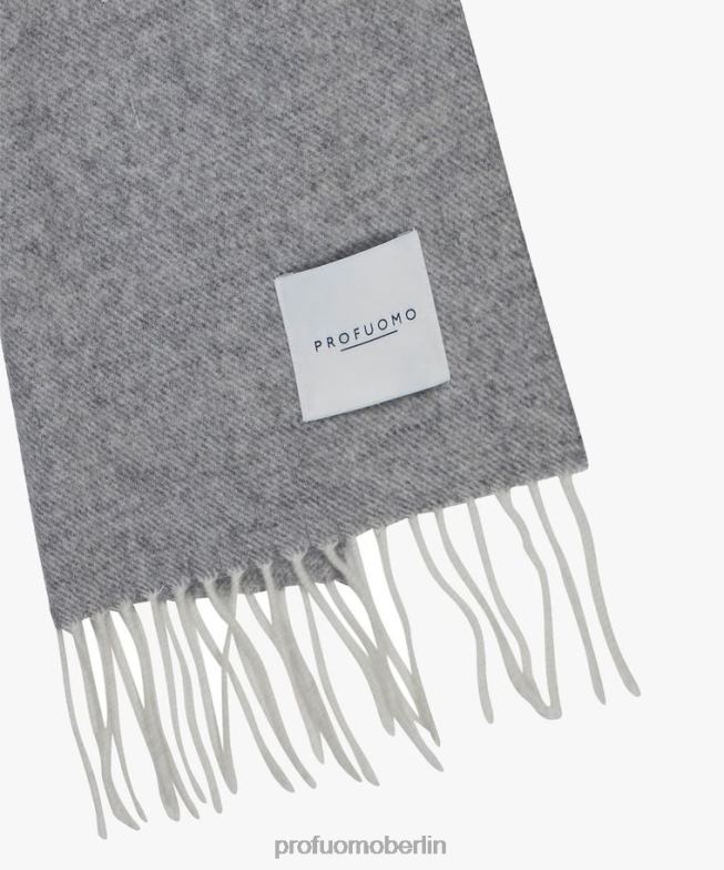 Zubehör de Profuomo Männer Schal aus Lammwolle grau BR442473