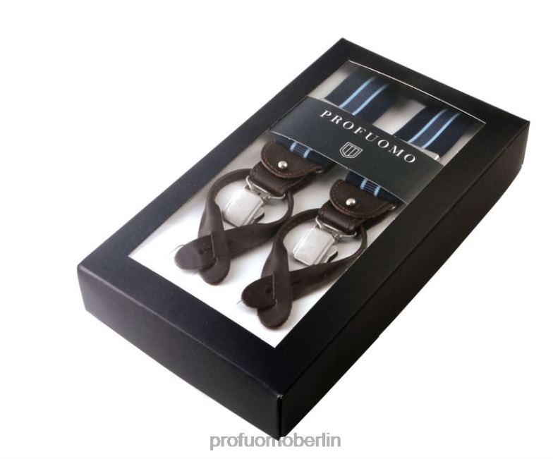 Zubehör de Profuomo Männer Pindot-Klammern Marine BR442674