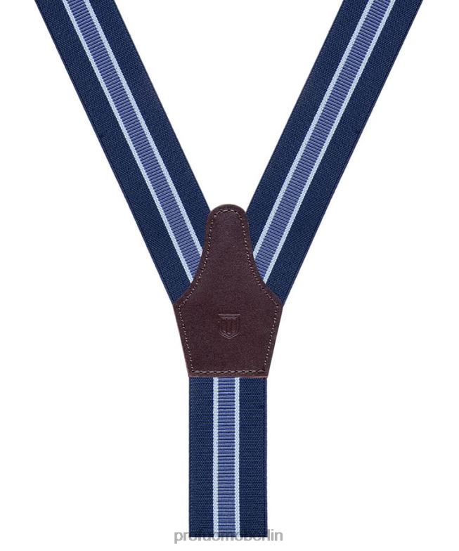 Zubehör de Profuomo Männer gestreifte Hosenträger Marine BR442682